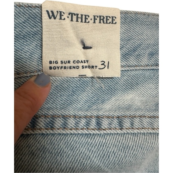 Free People Big Sur Coast Boyfriend Distressed Denim Short, Size 31 - Picture 6 of 7